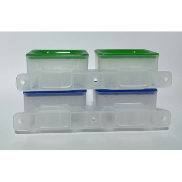 Bebedouro - Comedouro duplo plástico com fixação incluída (Diferentes Cores)