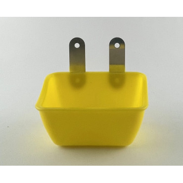 Bebedouro / Comedouro individual em plástico com patilha de alumínio (Diferentes Cores)