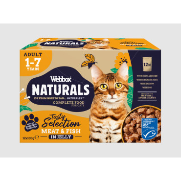 Webbox Natural Gato Multipack Seleção em Geleia 12x100g