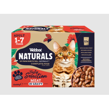 Webbox Natural Gato Multipack Seleção em Molho 12x100g