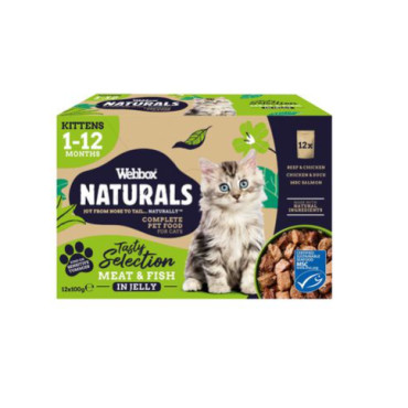 Webbox Natural Gatinhos Multipack em Geleia 12x100g