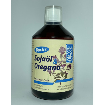 Backs Óleo de soja e orégão, 500 ml (Estimulante do apetite e digestão).