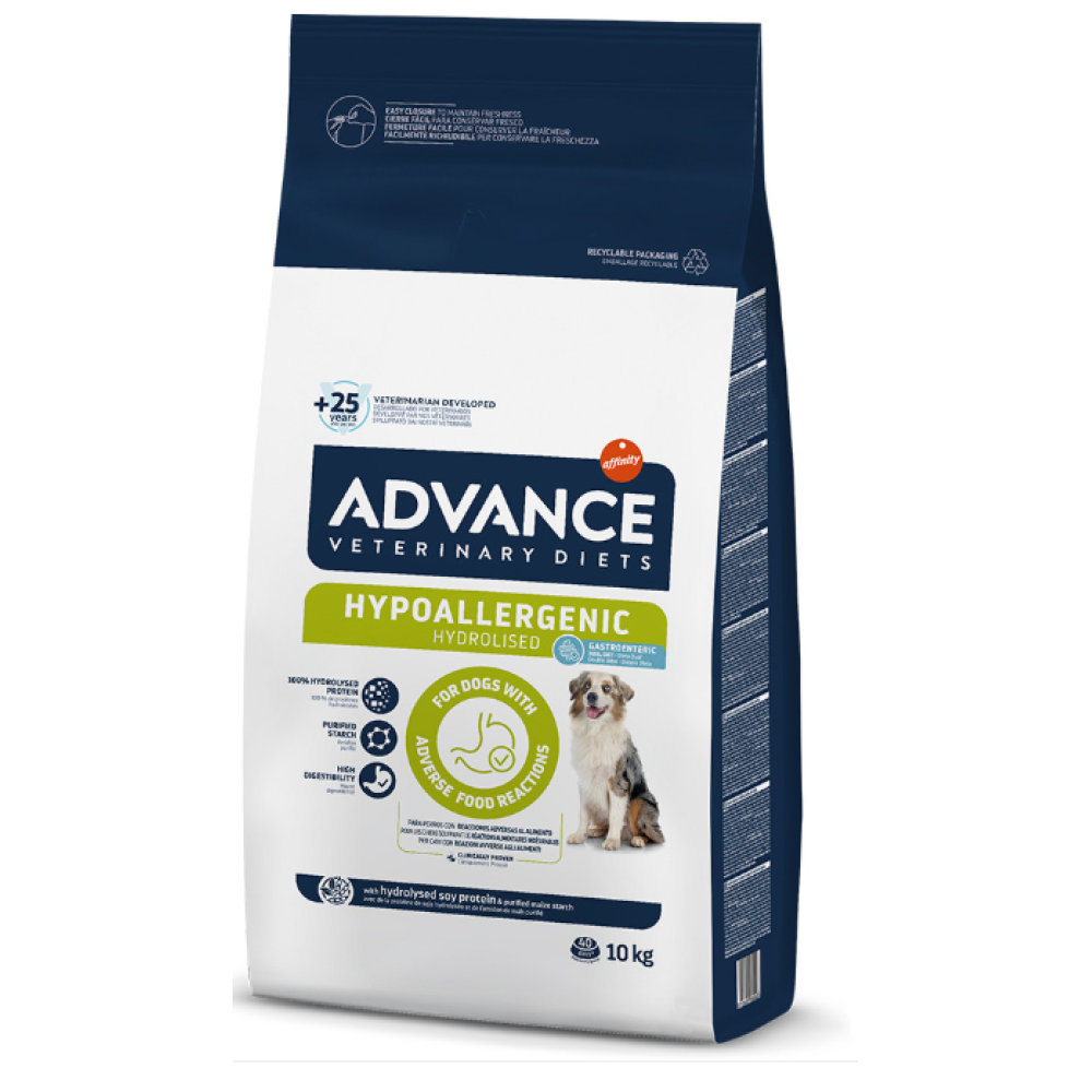 Advance Veterinary Diets Cão Hypoallergenic para Cães Adultos com Alergias Alimentares 10kg