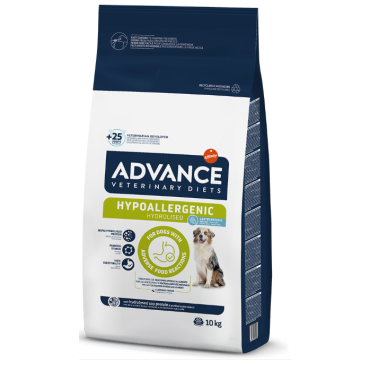Advance Veterinary Diets Cão Hypoallergenic para Cães Adultos com Alergias Alimentares 10kg