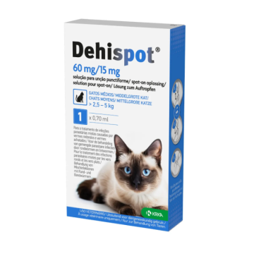 Dehispot Gato MED. 2.5-5kg 60MG/15mg