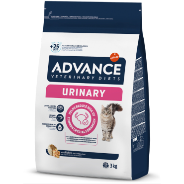 Advance Veterinary Diets Urinary para Gatos Adultos com Problemas Urinários 3kg