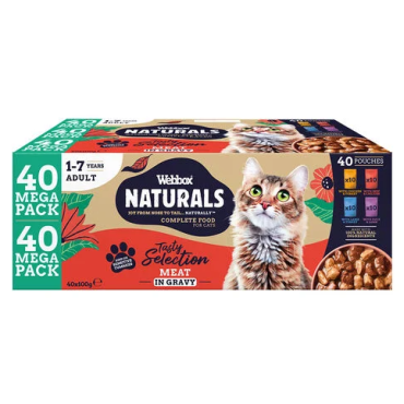 Webbox Natural Gato megapack mix 40 unidades em molho