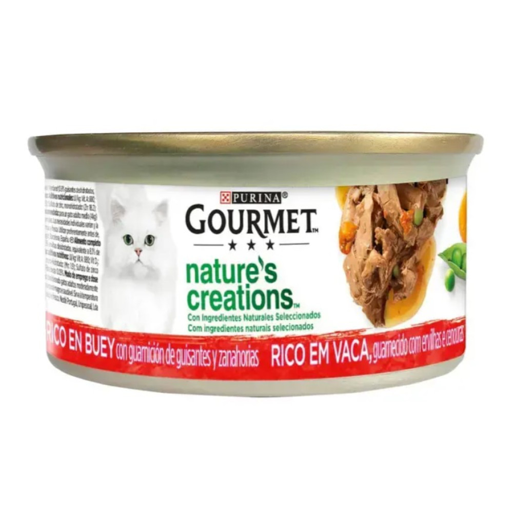 Gourmet Nature Creations Vaca C/ Ervilhas e Cenouras 85g