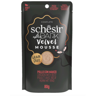 Schesir Dark Mousse Gato Frango/Carne 80g