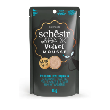 Schesir Mousse Dark Gato Frango/Ovo 80g