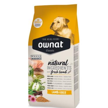 Ownat Classic Cao Lamb Rice (Diferentes Tamanhos)