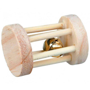 Cilindro C/Guizo Em Madeira Roedores (Diferentes Tamanhos)