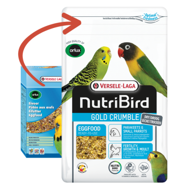 Nutribird Gold Crumble Periquitos e Peq. Loros  (Diferentes Tamanhos)